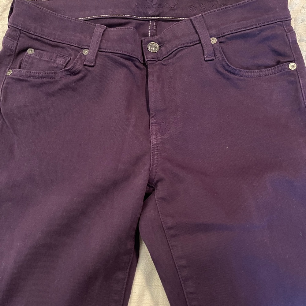 7 FOR ALL MANKIND |  Slim  “The Skinny” Eggplant  Jeans - Women’s 30